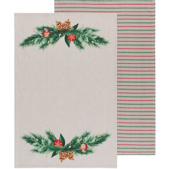 now designs Deck The Halls Dishtowels Set of 2