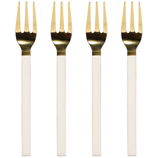 now designs Dessert Forks Set of 4 - Ivory-Gold