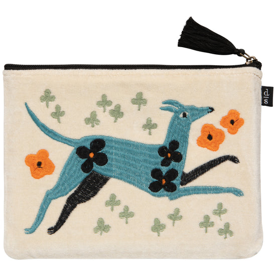 now designs Dogwood Embroidered Flat Pouch