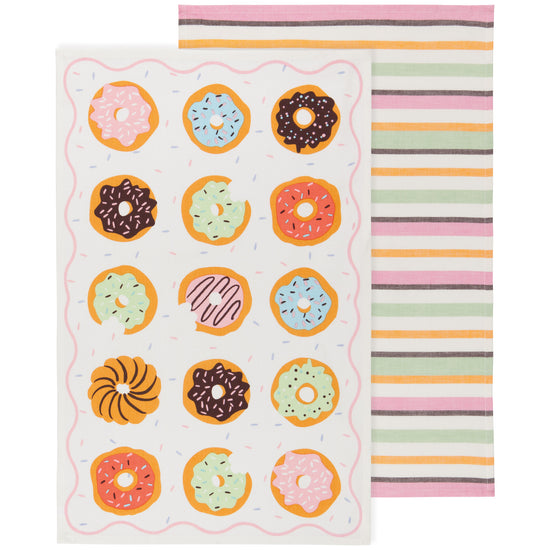 now designs Donuts Cotton Dishtowels Set of 2