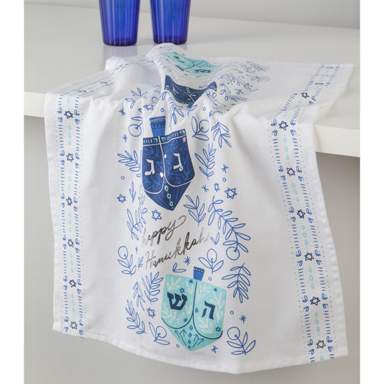 Now Designs Dreidels Hanukkah Dishtowel