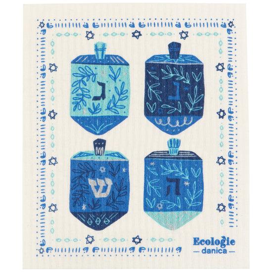 now designs Dreidels Hanukkah Swedish Dishcloth