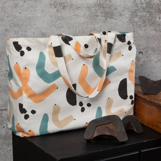 Now Designs Echo Block Print Large Tote Bag