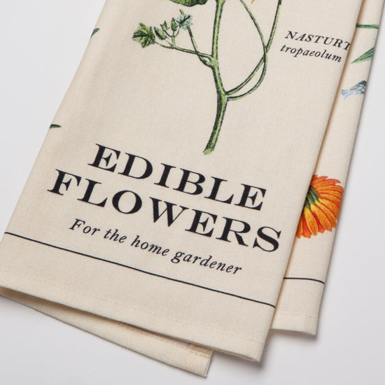 Now Designs Edible Flowers Printed Dishtowel