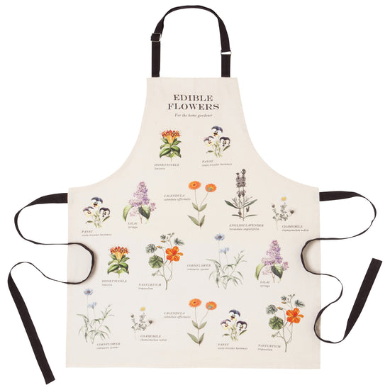 Now Designs Edible Flowers Vintage Fin Print Apron