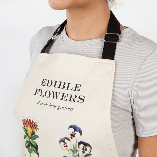 Now Designs Edible Flowers Vintage Fin Print Apron