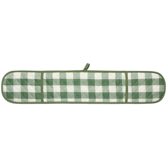 Now Designs Elm Green Check Double Oven Mitt