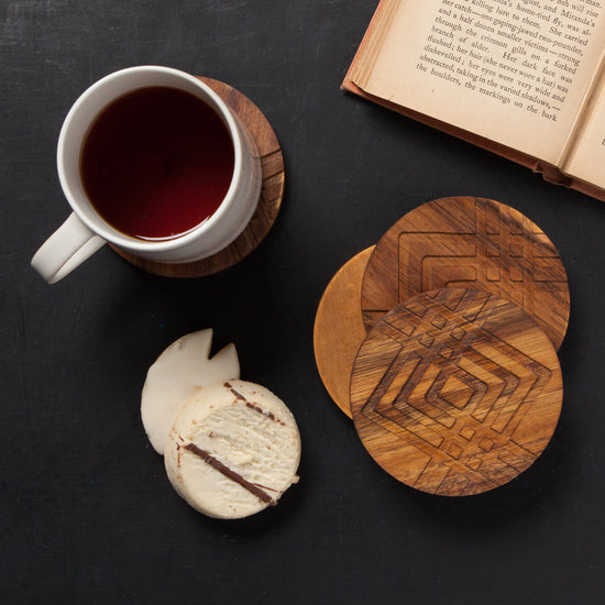Now Designs Facet Geo Coasters Set Of 4