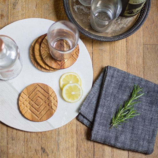 Now Designs Facet Geo Coasters Set Of 4