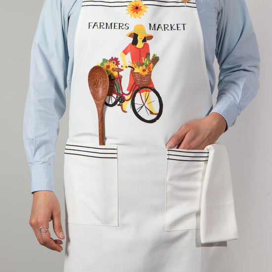 Now Designs Farmers Market Spruce Apron