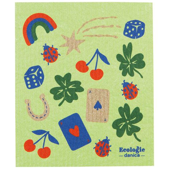 now designs Feeling Lucky Swedish Dishcloth