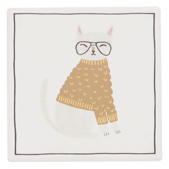 Now Designs Feline Fine Coaster Set Of 4