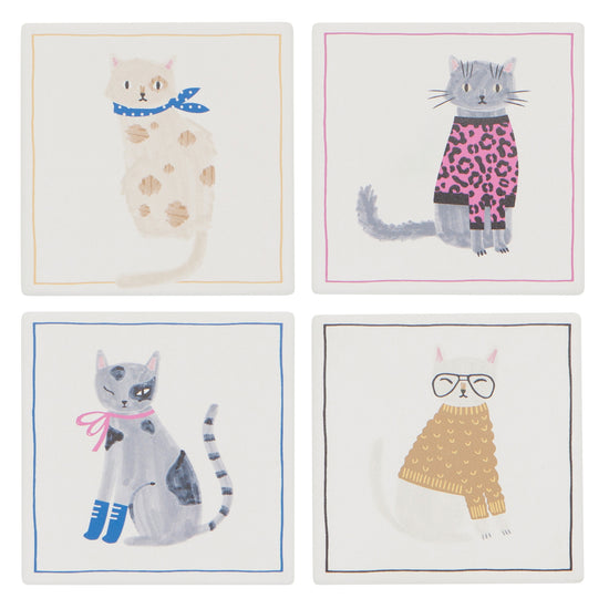 now designs Feline Fine Coaster Set of 4