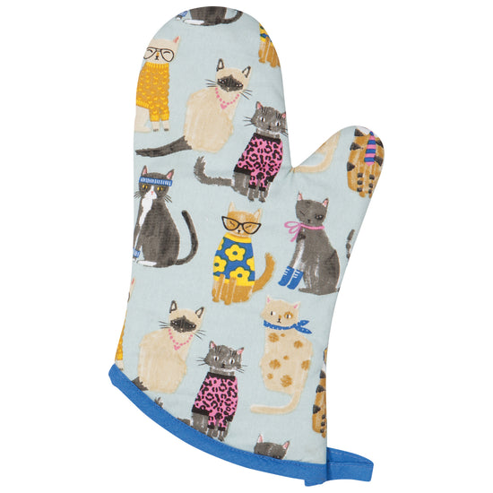 Now Designs Feline Fine Oven Mitts Set Of 2
