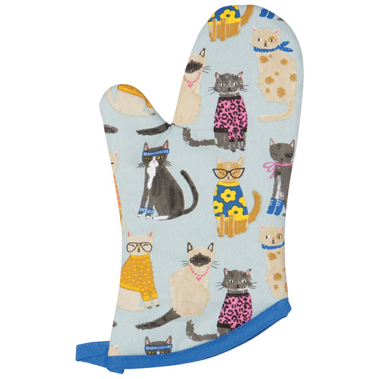 Now Designs Feline Fine Oven Mitts Set Of 2
