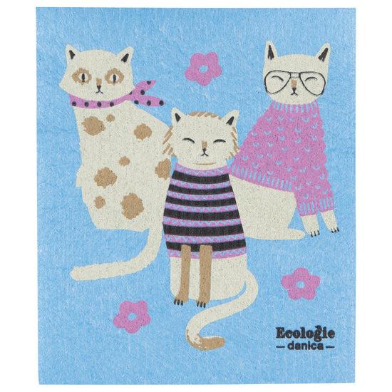 now designs Feline Fine Swedish Sponge Cloth