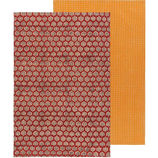 now designs Field Block Printed Dishtowel Set of 2