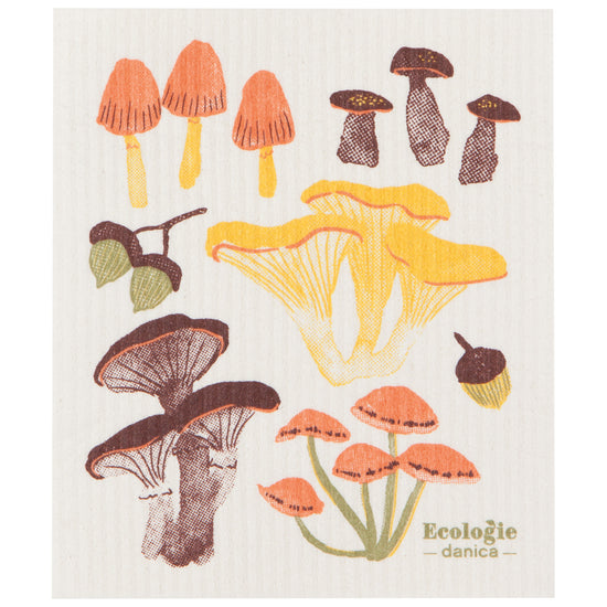 now designs Field Mushrooms Swedish Sponge Cloth