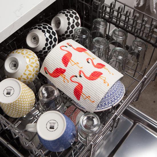 Now Designs Flamingos Swedish Sponge Cloth