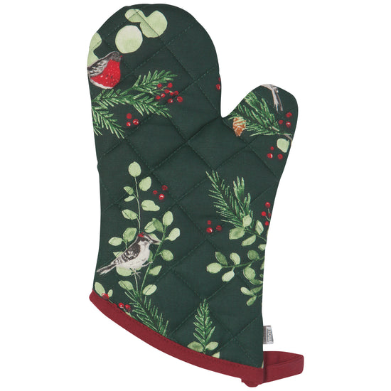 now designs Forest Birds Classic Quilted Oven Mitt