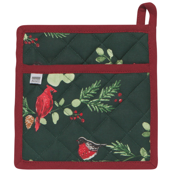 now designs Forest Birds Quilted Potholder