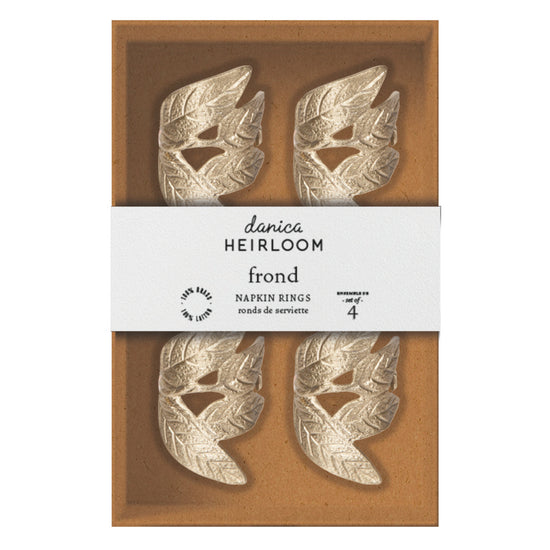Now Designs Frond Napkin Rings Set Of 4