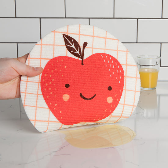 Now Designs Fruit Face Apple Swedish Sponge Cloth