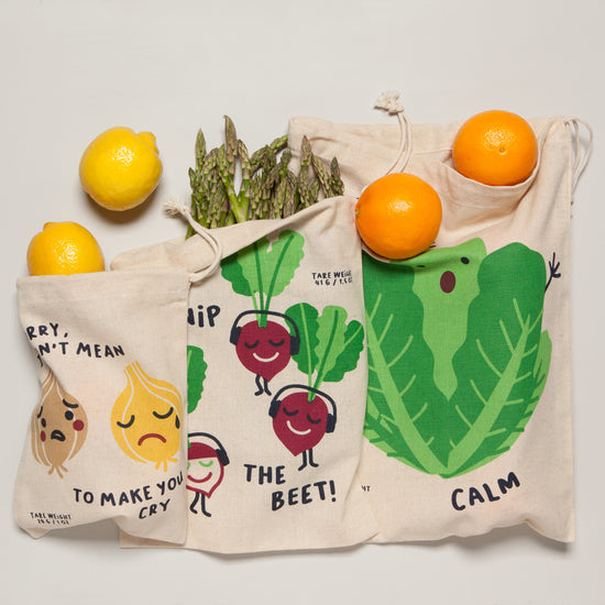 Now Designs Funny Food Produce Bags Set Of 3