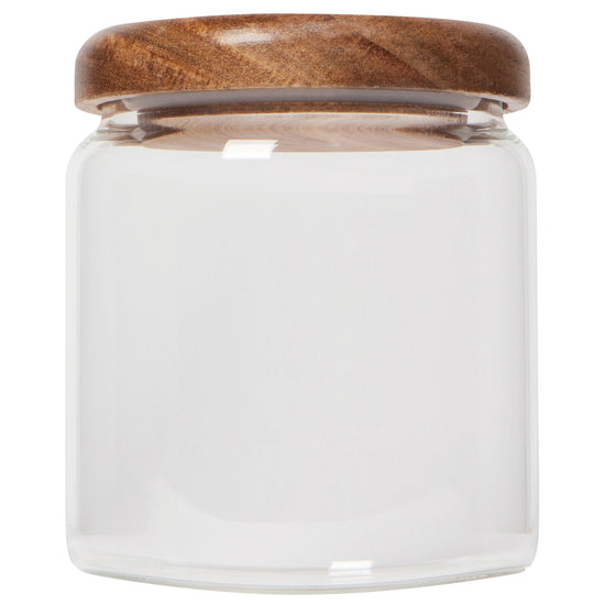 now designs Glass Jar with Acacia wood lid - 20 oz