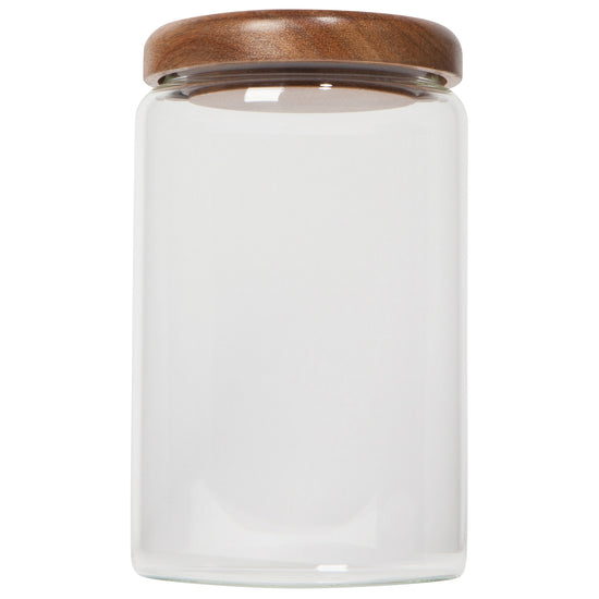 now designs Glass Jar with Acacia wood lid - 32 oz
