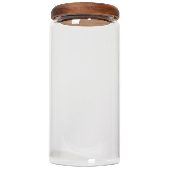 now designs Glass Jar with Acacia wood lid - 42 oz