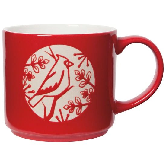 now designs Good Tidings Cardinal Stacking Mug