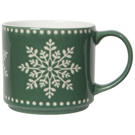 now designs Good Tidings Snowflake Stacking Mug