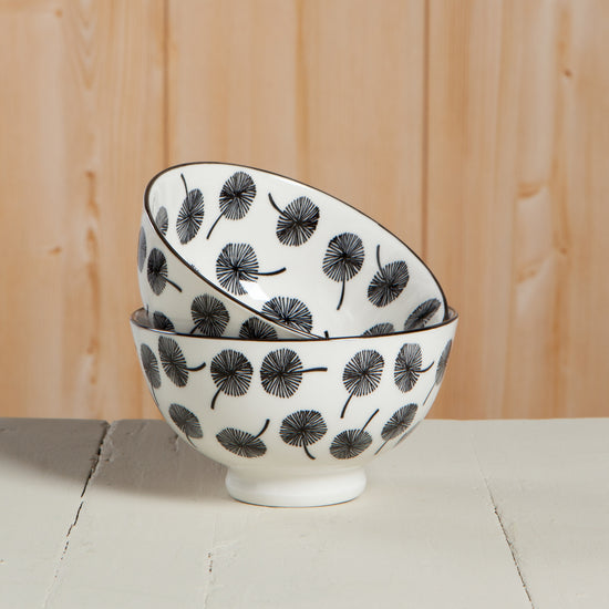 Now Designs Gray Dandelion 4 Inch Stamped Bowl