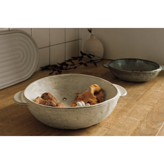 Now Designs Gray Stoneware Fruit Bowl 7 Inch
