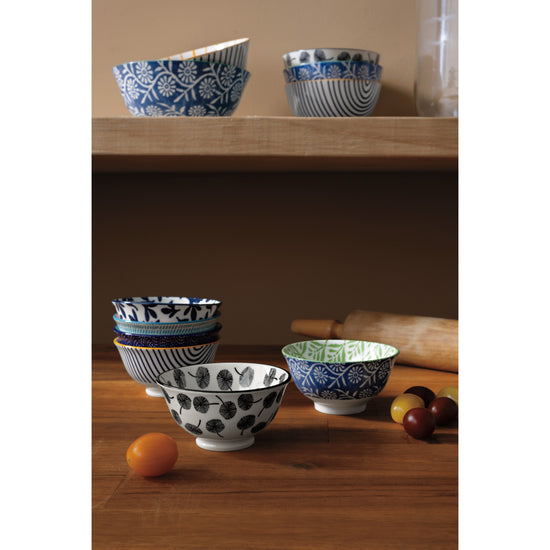 Now Designs Green Leaf Stamped Bowl 3.5 Inch