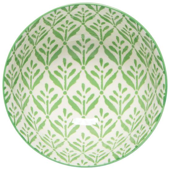 Now Designs Green Leaf Stamped Bowl 4 Inch