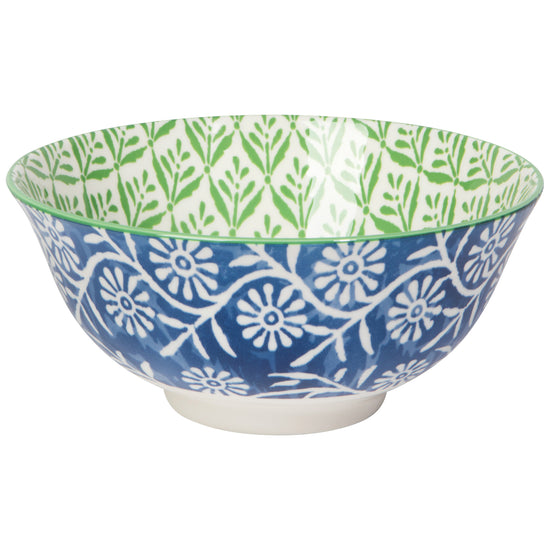 now designs Green Leaf Stamped Bowl 6 inch
