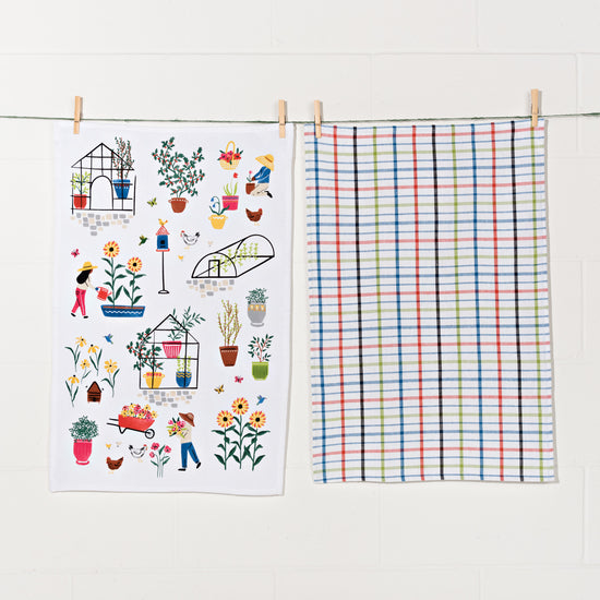 Now Designs Green Thumb Dishtowels Set Of 2