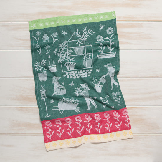 Now Designs Green Thumb Jacquard Dishtowel