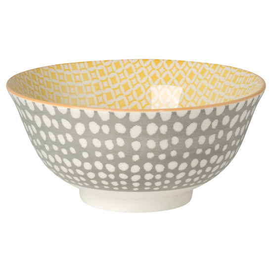 now designs Grey Dots 6 inch Stamped Bowl