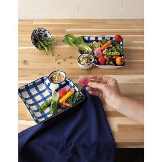 Now Designs Grid Dip N' Dish Plate