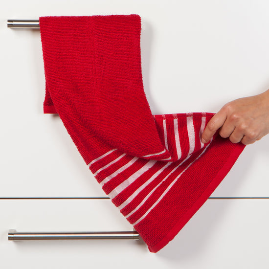 Now Designs Hang-Up Terry Hand Towel Red