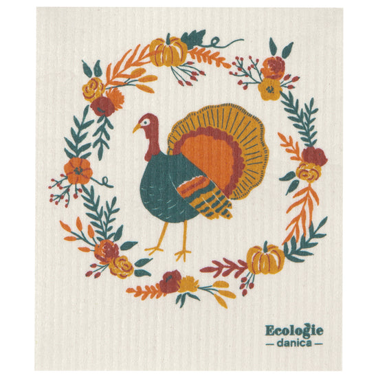 now designs Harvest Turkey Swedish Sponge Cloth