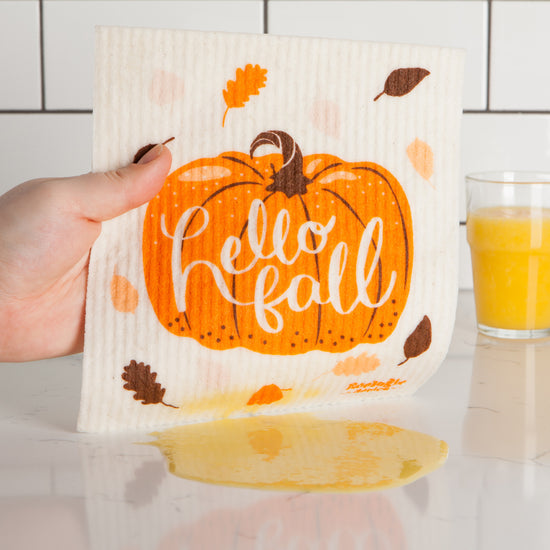 Now Designs Hello Fall Swedish Sponge Cloth