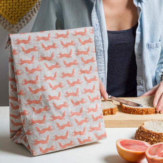 Now Designs Hill And Dale Fox Papercraft Lunch Bag