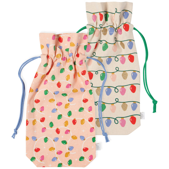 now designs Holiday Glow Wine Bags Set of 2