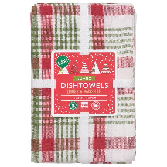 Now Designs Holiday Jumbo Dishtowels Set Of 3