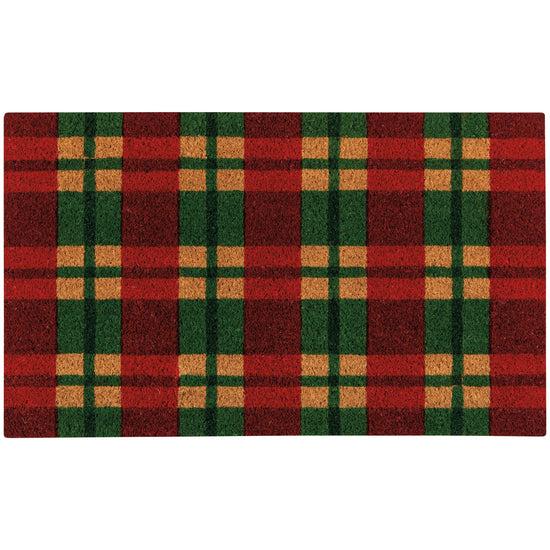 now designs Holiday Plaid Christmas Doormat
