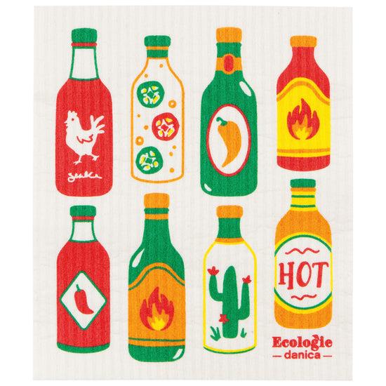 now designs Hot Sauce Swedish Dishcloth